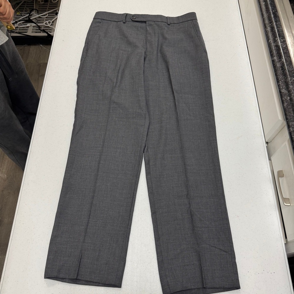 Ballin Comfort-EZE‎ Mens Super 120s Wool Dress Pants Gray Made in Canada 32x29.5